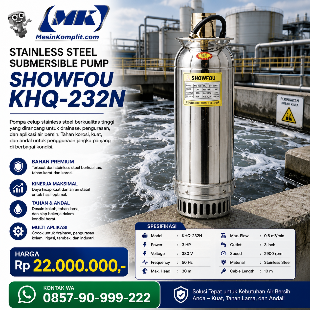 Pompa Kimia Showfou 2HP (...